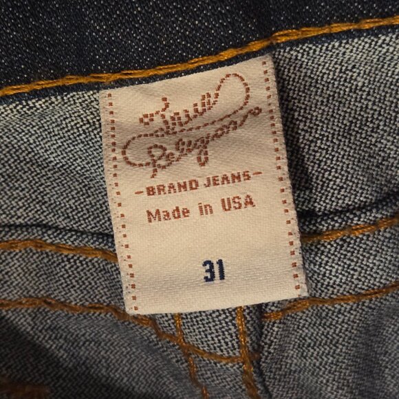 True Religion Billie Straight Y2K Jeans Painted Horseshoe Custom Art - Picture 9 of 13